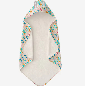 Toalla suave con capucha para bebé con lunares coloridos, absorbente, suave, para recién nacidos, regalo acogedor para bebés, esencial para el uso diario. - Product Image 1