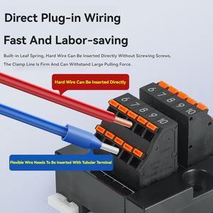 Durable Copper Spring Plug-In <strong>Terminal</strong> <strong>Block</strong> In-Line Wiring Guide Rail Type with Nylon PC Brass Materials Common <strong>Terminal</strong> <strong>Blocks</strong> - Product Image 5