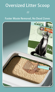 Großhandel Maßgefertigte Modische Transparente Umweltfreundliche Großvolumige Plastik-Katzenstreu-Schaufel zur Reinigung von Haustierkot - Product Image 3