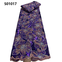 Tissu en dentelle CHOCOO à prix compétitif pour robe de mariée nigériane, tissu en dentelle à sequins pour robe de mariée française, idéal pour les fêtes