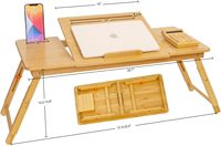 Combohome Réglable Multifonctionnel Pliable Ordinateur Portable Bureau Bambou Ordinateur Portable support Plateau Portable Table Support pour Netbook