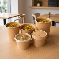 Gobelets en papier jetables avec revêtement PE, impression personnalisée du logo, pour yaourt et crème glacée, avec couvercle en dôme, 4oz, 8oz, 12oz, 16oz