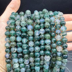 Cuentas Redondas de Ágata Dendrítica Natural 7A de 2mm/3mm/4mm/6mm/8mm/10mm/12mm/14mm, Accesorios para Hacer Joyería DIY, Piedra Natural al por Mayor - Product Image 3
