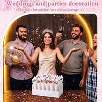 30 Plateaux porte-confettis avec cônes en papier kraft, présentoir portable avec poignée pour décoration de fête prénuptiale, fleurs et charcuterie