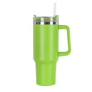 40 oz Tumbler biểu tượng tùy chỉnh cup du lịch không gỉ Mug 40 oz Tumbler với xử lý cup với nắp và rơm tùy chỉnh cốc cốc