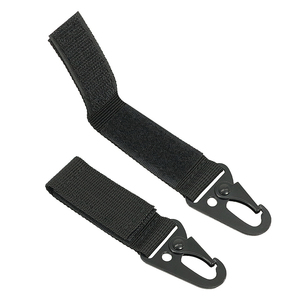 Taktischer Molle-Ausrüstungsclip Karabinerhaken & Klettverschluss Gürtel Schlüsselanhänger Halter Ring Schnalle Langlebiger Metallhaken - Product Image 1