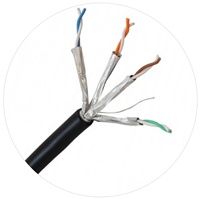 Câble Ethernet Cat 8 intérieur/extérieur de marque SSY, 305 m, SFTP LAN avec conducteur en cuivre nu, gaine en PVC LSZH, longueur personnalisable