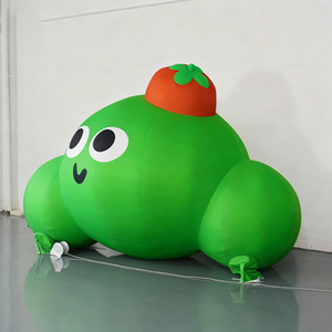 Logo gonflable, dessin animé, adorable poupée tomate assise, décoration gonflable pour terrasses extérieures, centres commerciaux, places et pelouses - Product Image 1