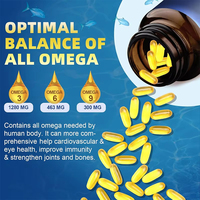 Compléments alimentaires personnalisés OEM pour la santé cardiovasculaire, triple formule Omega 369 en gélules molles avec EPA et DHA pour la fonction cérébrale