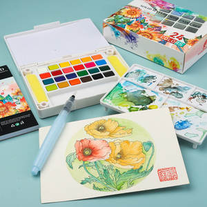 Paul <span class=keywords><strong>Cezanne</strong></span> 24 Couleurs Ensemble <span class=keywords><strong>de</strong></span> Peinture <span class=keywords><strong>Aquarelle</strong></span> Solide Kit <span class=keywords><strong>de</strong></span> Croquis <span class=keywords><strong>Aquarelle</strong></span> avec Stylo Pinceau <span class=keywords><strong>Aquarelle</strong></span> pour Enfants et Adultes - Product Image 5