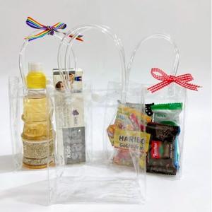 Reusable PVC <b>Transparent</b> Plastic Zipper Tote <b>Bag</b> Waterproof Moisture-Proof Hand Shopping <b>Bag</b> for Packaging Necklaces Gemstones - Product Image 1