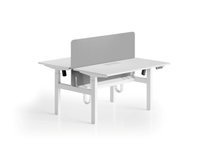 Vente flash Bureau de travail de bureau réglable en hauteur double face pour 4/6/8 personnes Mobilier de bureau