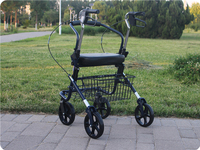 Personnes âgées pliant panier d'achat portable personnes âgées chariots petit chariot pour acheter des légumes à quatre roues marcheurs