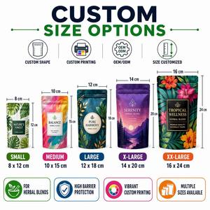 Sacchetti Doypack con Stampa Digitale da 1g, 3g, 7g, 14g, Antiodore, Richiudibili con Zip Lock per Erbe, Fiori, Tabacco e Prodotti da Fumo - Product Image 5