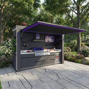 Sang Trọng Chất Lượng Cao Ngoài Trời BBQ Nhà Bếp Với Nhà Máy Chống Ăn Mòn Phòng Chống Thép Không Gỉ Ngoài Trời Nhà Bếp Nhà Máy Thiết Lập Cho Patio Vườn - Product Image 2