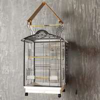 Moderner Großer Eisen-Vogelkäfig mit Solidem Muster, Maßgefertigter Dekorativer Papageienkäfig, Stilvolles Vogelhaus-Möbelstück für Wohnzimmer