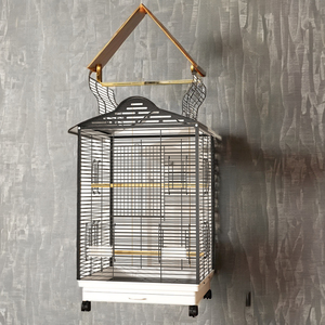 Jaula Moderna Grande de Hierro para Pájaros con Patrón Sólido, Jaula Decorativa para Loros de Tamaño Personalizado, Mueble Elegante para Pájaros para Sala de Estar - Product Image 6