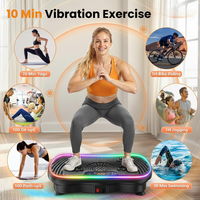 Plateforme vibrante pour exercices corporels complets, masseur, équipement de fitness, plateforme vibrante avec bande lumineuse LED colorée