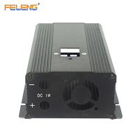 Boîtier d'alimentation en alliage d'aluminium personnalisé avec ventilateur de refroidissement unique, interface CC, coque anodisée pour équipement électrique et carte PCB