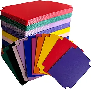 Separadores de Tarjetas de Plástico Multicolores Esmerilados con Pestañas, Cierre Vertical Estándar con Clip, Compatible con TCG, 2.7 x 3.8 Pulgadas - Product Image 2