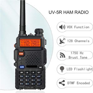 วิทยุสื่อสารแบบสองทาง 3-5 กม. ไตรแบนด์ 108-136MHz รุ่นปรับปรุง 5RX วอล์คกี้ทอล์คกี้แบบพกพา ไม่มีหูฟัง - Product Image 2