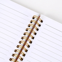 Cahier à spirale professionnel A5 avec couverture en PVC de 100 pages à feuilles mobiles pour les écoliers-Vente en gros