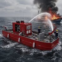 Navire de lutte contre les incendies en alliage d'aluminium de 11,5 m, bateau de patrouille incendie en aluminium, système de surveillance incendie