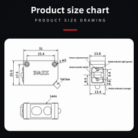Sensor Fotoeléctrico de Gran Tamaño con Luz Roja BGS, Supresión de Fondo, DS-GLS22, Clasificación IP67, 24V, Puede Reemplazar la Serie E3Z-LS