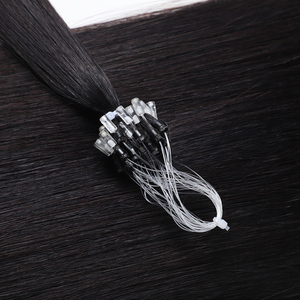 Chất lượng hàng đầu <span class=keywords><strong>Micro</strong></span> Vòng Vòng Liên Kết Brazil Remy Trinh Nữ phần mở rộng tóc con người 100% thực màu đen tóc con người xương sóng thẳng - Product Image 2