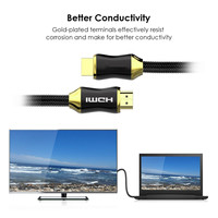 Câble Ultra Haute Vitesse 8K pour 2.1, 4K 48 Gbps, Longueur 1m-3m, MÂLE-MÂLE, pour Ordinateurs Portables et PS5