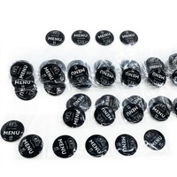 Étiquettes NFC autocollantes étanches en époxy 13,56 MHz, rondes 80/100 mm et carrées 100x100 mm, pour avis/menu, avec adhésif