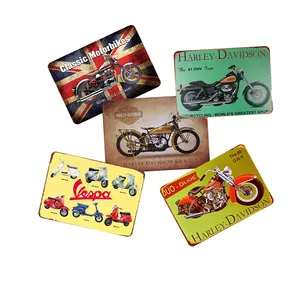 Enseigne en métal pour voiture, moto, vélo, barre de décoration murale de porte Enseigne en métal vintage Décoration intérieure Bon cadeau Plaques de peinture rétro