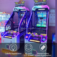 Machine de jeu de basket-ball LED à monnayeur, modèle espagnol en métal, pour centres de divertissement – Vente chaude