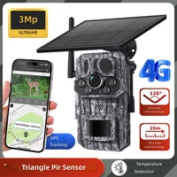 Caméra de chasse solaire 4G GPS Starlight Full-Color, étanche IP66, CMOS 12MP, objectif grand angle 125°