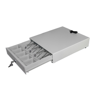 Tiroir-caisse électronique automatique en fer avec serrure à clé et plateau à monnaie pour système de point de vente RJ11