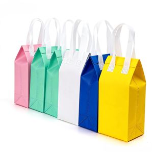 Bolsa de entrega de alimentos reciclable no tejida con capa aislante de papel de aluminio, logotipo personalizado, ecológica, impermeable, térmica, para leche y pasteles - Product Image 2