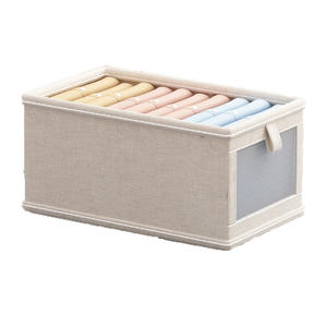Cotton and Linen Fabric Can Be Window <b>Storage</b> Drawer Type <b>Clothes</b> Organizer Household Large Foldable <b>Storage</b> Box - Product Image 1