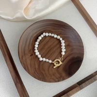 18K Or Chaîne Ras Du Cou À La Main Baroque Naturel Perle D'eau Douce Bracelets De Cheville Pour Les Femmes Comme Cadeau Mère