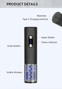 Mejores vendedores 2024 para <span class=keywords><strong>Amazon</strong></span> Nuevos dispositivos electrónicos Abrebotellas eléctrico para vino tinto <span class=keywords><strong>Sacacorchos</strong></span> con luz Led - Product Image 2