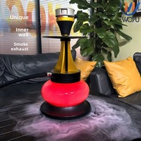 Nouveau Narguilé Arabe Métallique Luxe Léger, Narguilé Chic de Bar Arabe, Ensemble de Narguilé Lumineux Coloré
