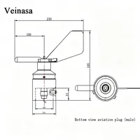XS--WDS04D Mini Sensor de Dirección del Viento, Vainica de Acero Inoxidable, Transmisor 0-360, Resistente al Agua y a la Corrosión, RS485