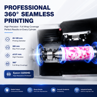 Impresora UV Digital de Alta Velocidad Baysoon I3200HD, Impresora UV Cilíndrica Rotativa de 360 Grados para Botellas y Vasos
