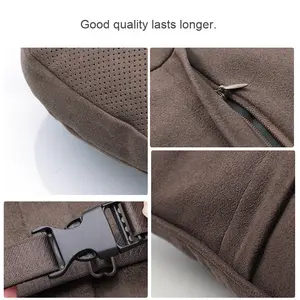 Bantal sandaran kepala mobil, sandaran kepala kursi mobil menyerap keringat, kulit imitasi, bantal leher penopang pinggang, bantal perjalanan - Product Image 2