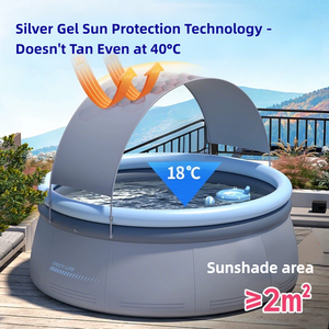 Piscine <span class=keywords><strong>gonflable</strong></span> pliable en PVC pour enfants, durable, écologique et portable pour l'extérieur - Product Image 3