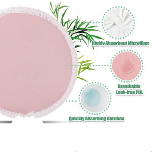 Bambu Emzirme Göğüs Pedleri Yıkanabilir Pedler Çamaşır Torbası ile Yumuşak Emzirme Pedi Annelik İçin Makinede Yıkanabilir - Product Image 4