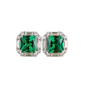 Joyería Fina de Lujo para Novias, Pendientes de Plata de Ley 925 con Diamantes Brillantes, Diseño Personalizado al por Mayor - Product Image 1