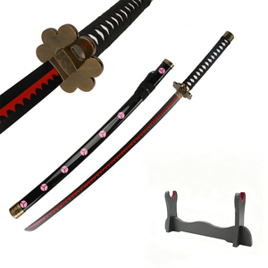 Couteau en acier non affûté Shusui <span class=keywords><strong>Sandai</strong></span> <span class=keywords><strong>Kitetsu</strong></span>, accessoire de cosplay <span class=keywords><strong>Zoro</strong></span> aux trois lames, sûr et inoffensif - Product Image 1
