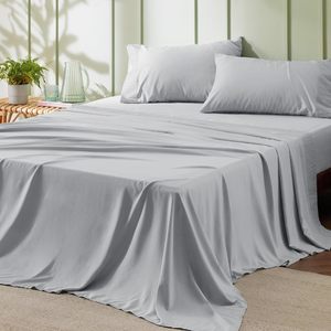Nhà máy trực tiếp sales100 % bạch đàn Lyocell tấm ga trải giường 300tc 400 TC sang trọng tencel 4 cái Tencel bộ đồ giường Bộ - Product Image 2