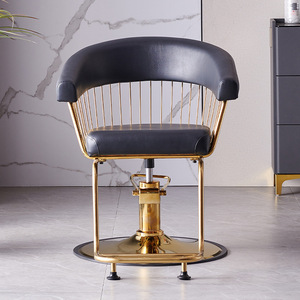 Fauteuil de coiffure de luxe YOUTAI, dernière version, design évidé, noir et or, pour salon de coiffure et barbier - Product Image 3