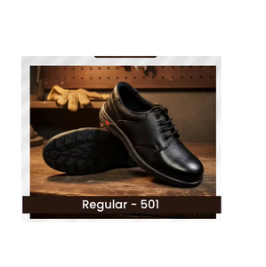 Zapatos de seguridad de cuero genuino para hombre, diseño moderno y duradero con cordones, suela resistente, ajuste cómodo, calzado para el trabajo diario - Product Image 3
